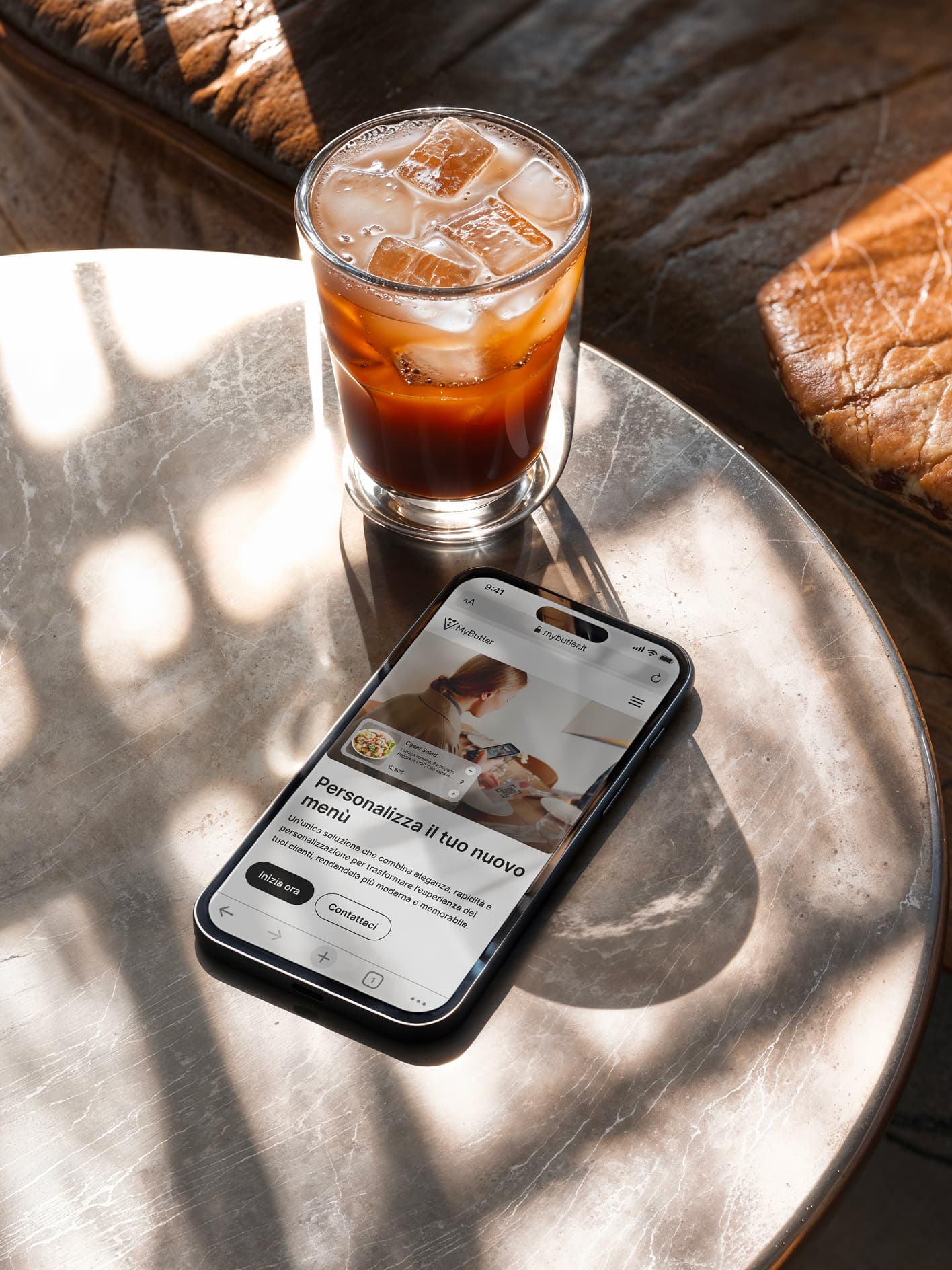 The image shows the close-up of one of the website pages, showing its responsivness on mobile