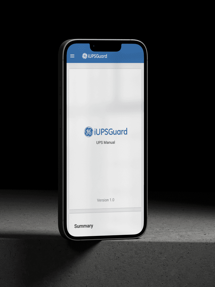 Mobile screen of IUPS Guard manual (pdf file)